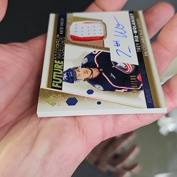 2022-23 SP Authentic #FWAP-TF Trey Fix-Wolansky Future Watch Auto Patch #/100 - Picture 6 of 11